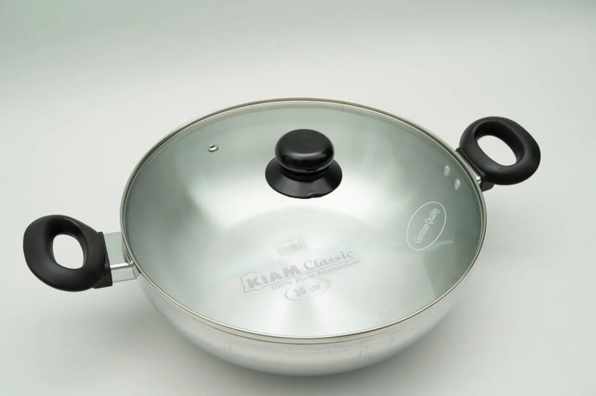 Aluminium Karai with Glass Lid - Image 2