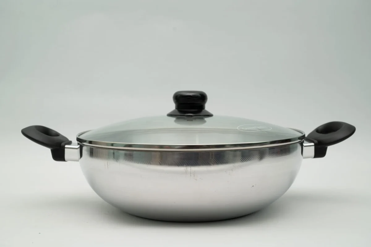 Aluminium Karai with Glass Lid - Image 4