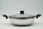 Aluminium Karai with Glass Lid - Image 4