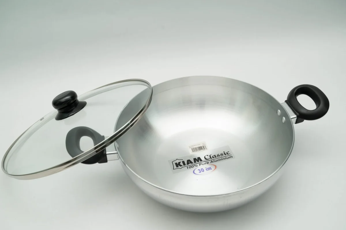 Aluminium Karai with Glass Lid - Image 1